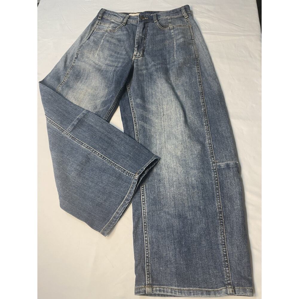 Pilcro Anthropologie Balloon Jeans Womens 27 High Rise Taper Leg Denim